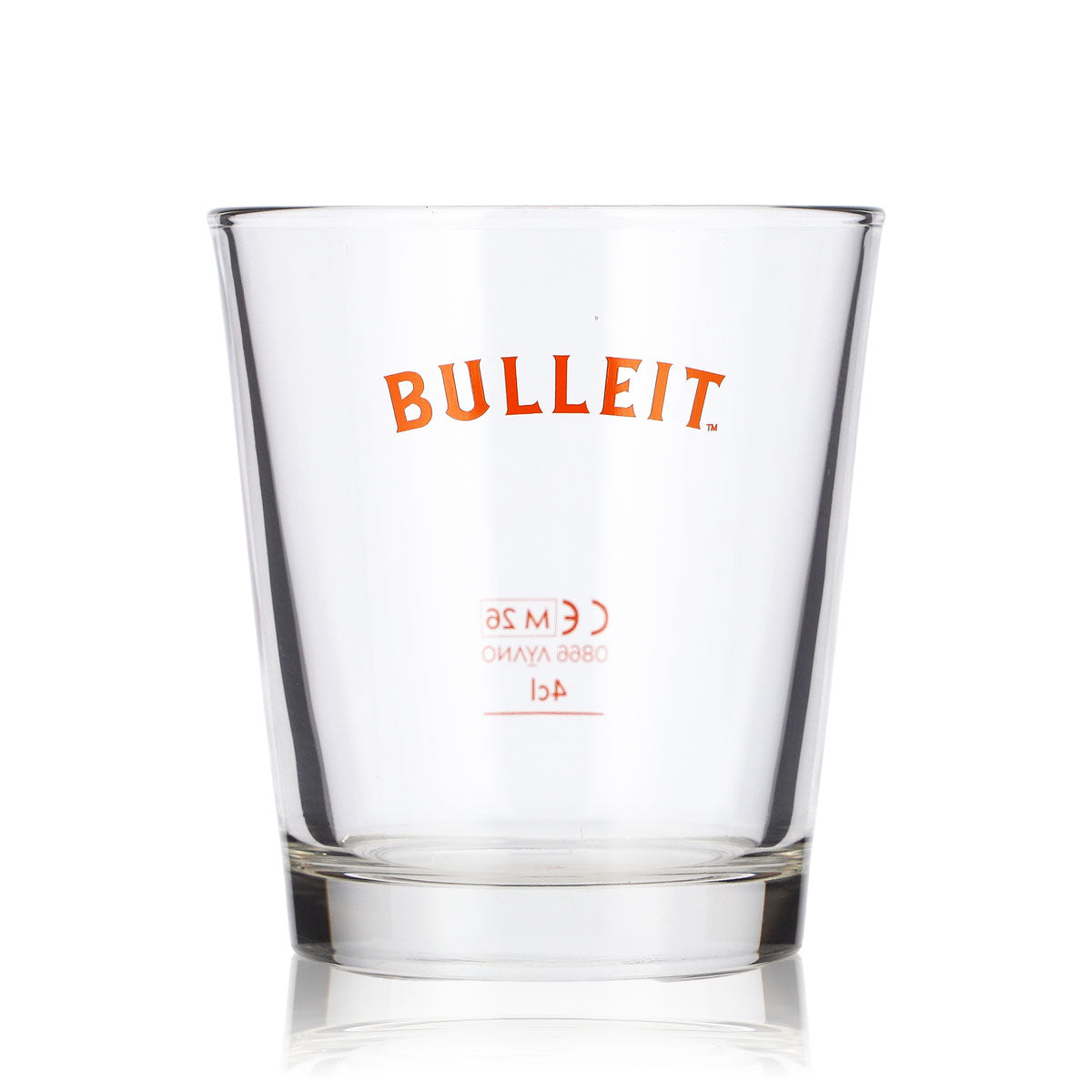 6 bicchieri da whisky Bulleit Frontier da 4 cl, tumbler con logo arancione – Vista 2
