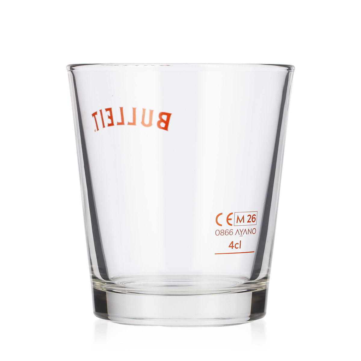 6 bicchieri da whisky Bulleit Frontier da 4 cl, tumbler con logo arancione – Vista 4