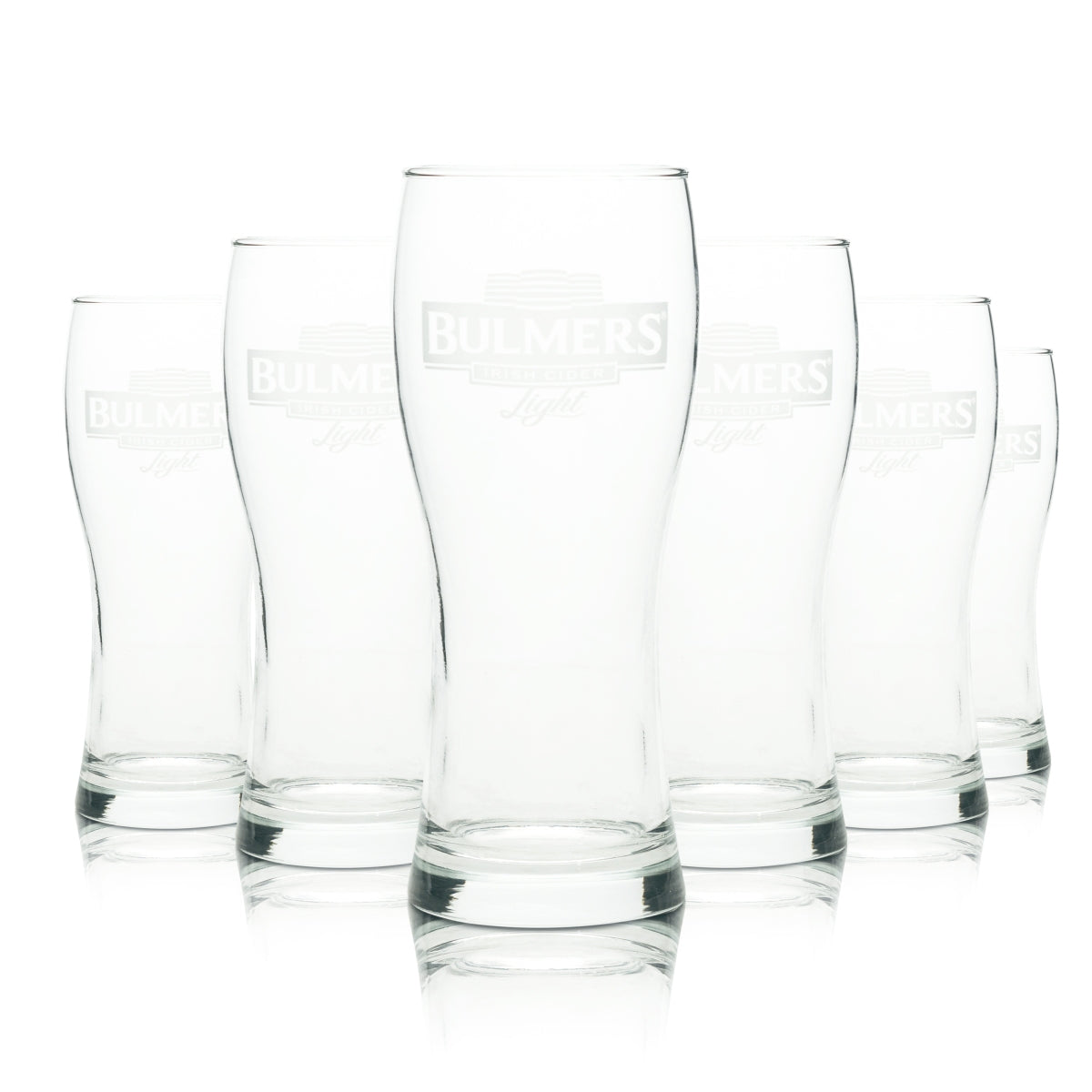6 bicchieri da birra Bulmers 0,25 l Light Rastal Pokal Gläser Beer Cider Irish