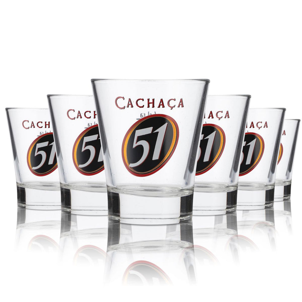 6 bicchieri Cachaca 51 Bicchieri Rum Caffè Cocktail Caffè 2 cl/4 cl Long drink