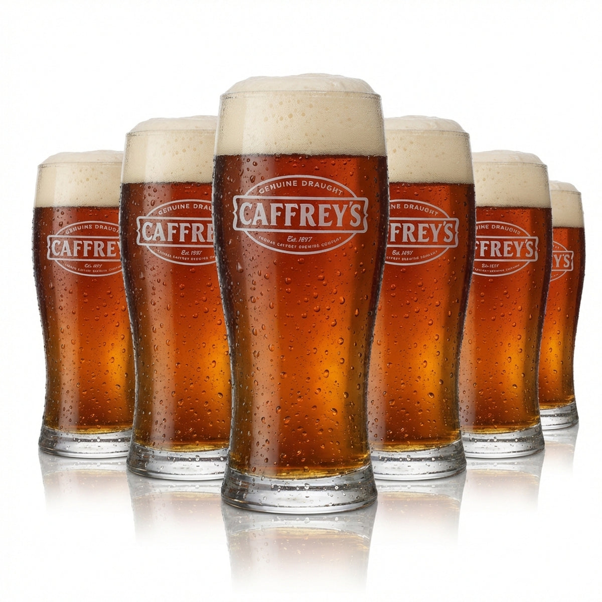 6 bicchieri da birra Willibecher da 0,4 l Caffrey's Set Irish Brewery Draught Beer