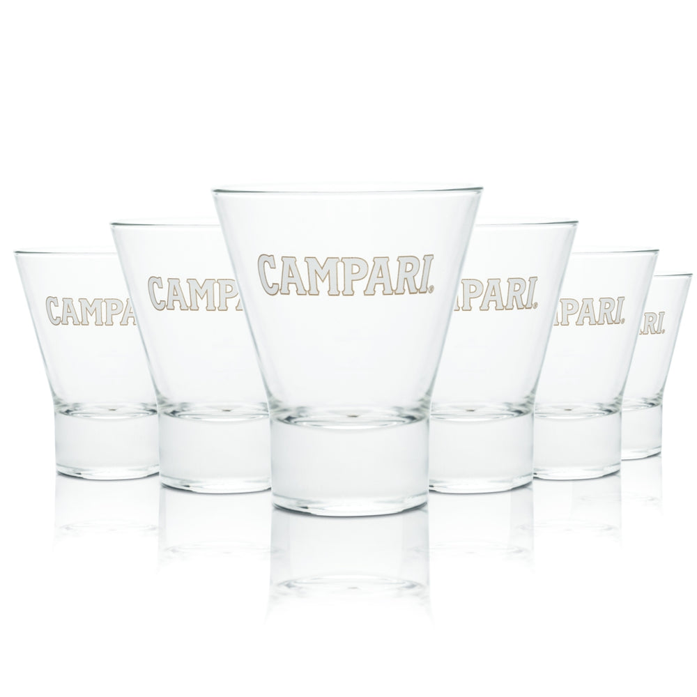 6 bicchieri Campari 0,25 l tumbler bicchieri a forma di V long drink spritz gastronomici rovere