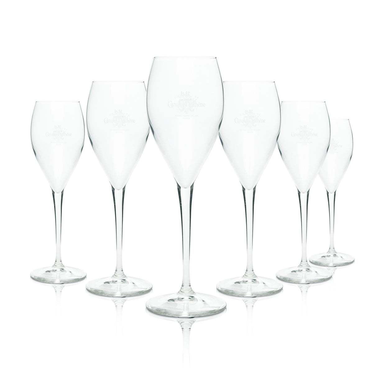 6 bicchieri da champagne Canard Duchêne 0,1 l Flûte Italesse Bicchieri da spumante Prosecco Flûte