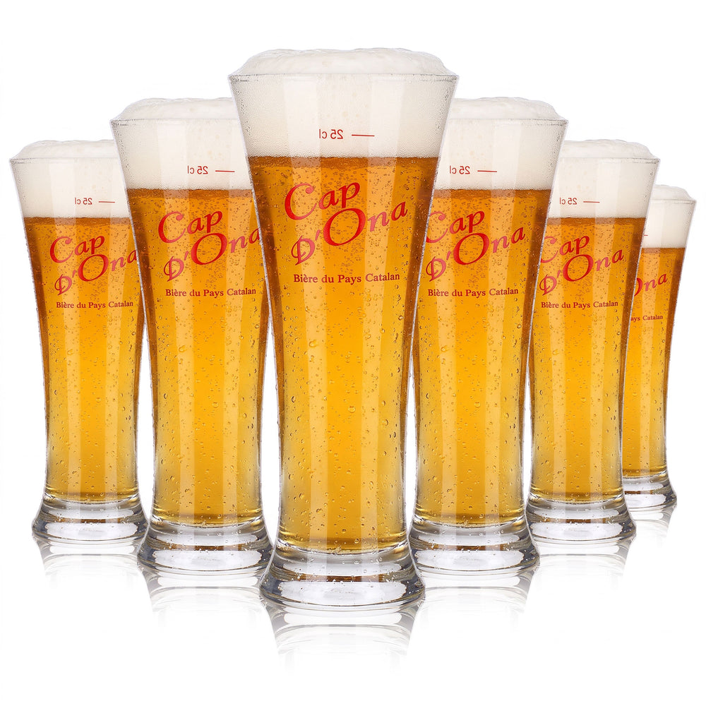 6 bicchieri da birra Cap d'Ona, bicchieri a calice, bicchieri a tulipano da 0,25 l Arcoroc (set da 6)
