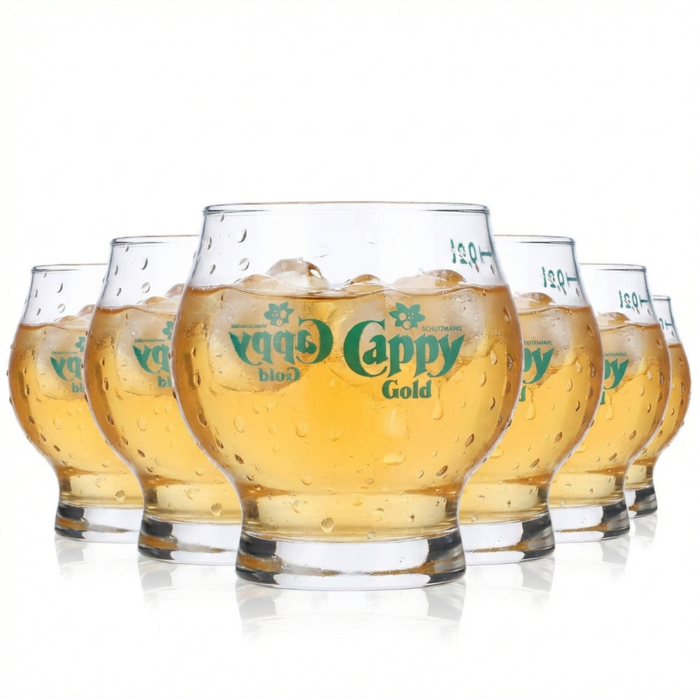 6 bicchieri da succo Cappy Bicchieri da succo Bicchieri da frutta 0,2 l Bicchieri rotondi panciuti