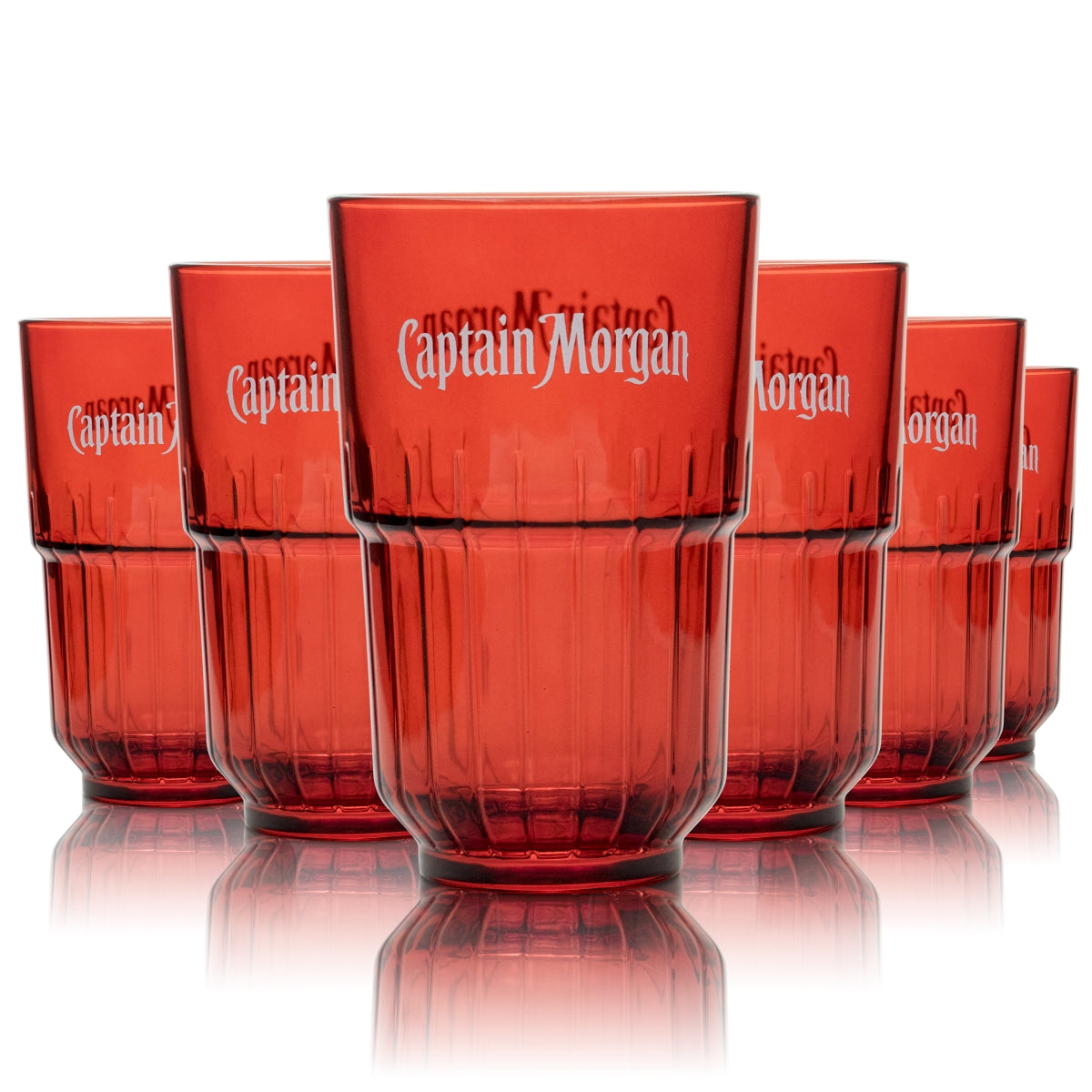 6 bicchieri Captain Morgan da 0,4 l per cocktail long drink, forma Cuba Libre Cola