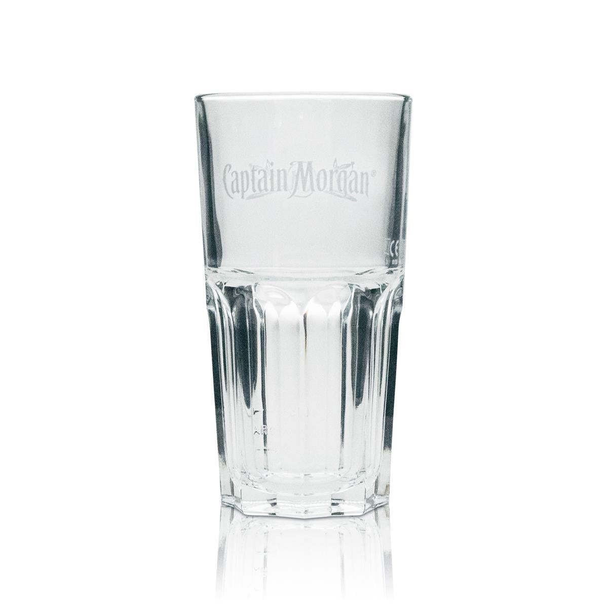 6 bicchieri da long drink Captain Morgan Rum con scritta bianca/logo spada – Vista 2