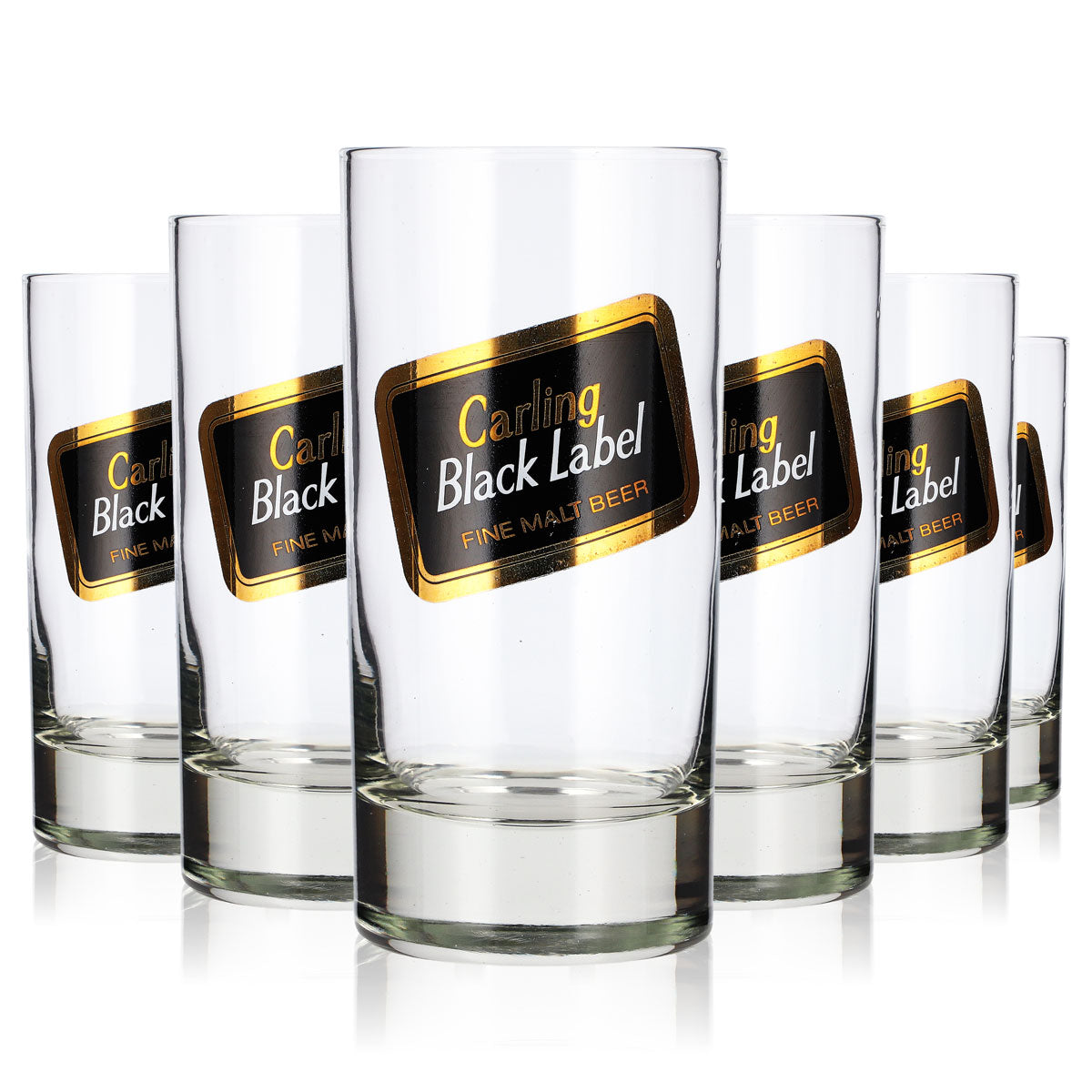 6 bicchieri da birra Carling da 0,34 l, modello "Black Label", bicchieri da birra Willibecher