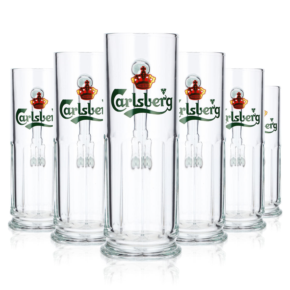6 bicchieri da birra Carlsberg da 0,3 l con motivo a rilievo “Sahm”
