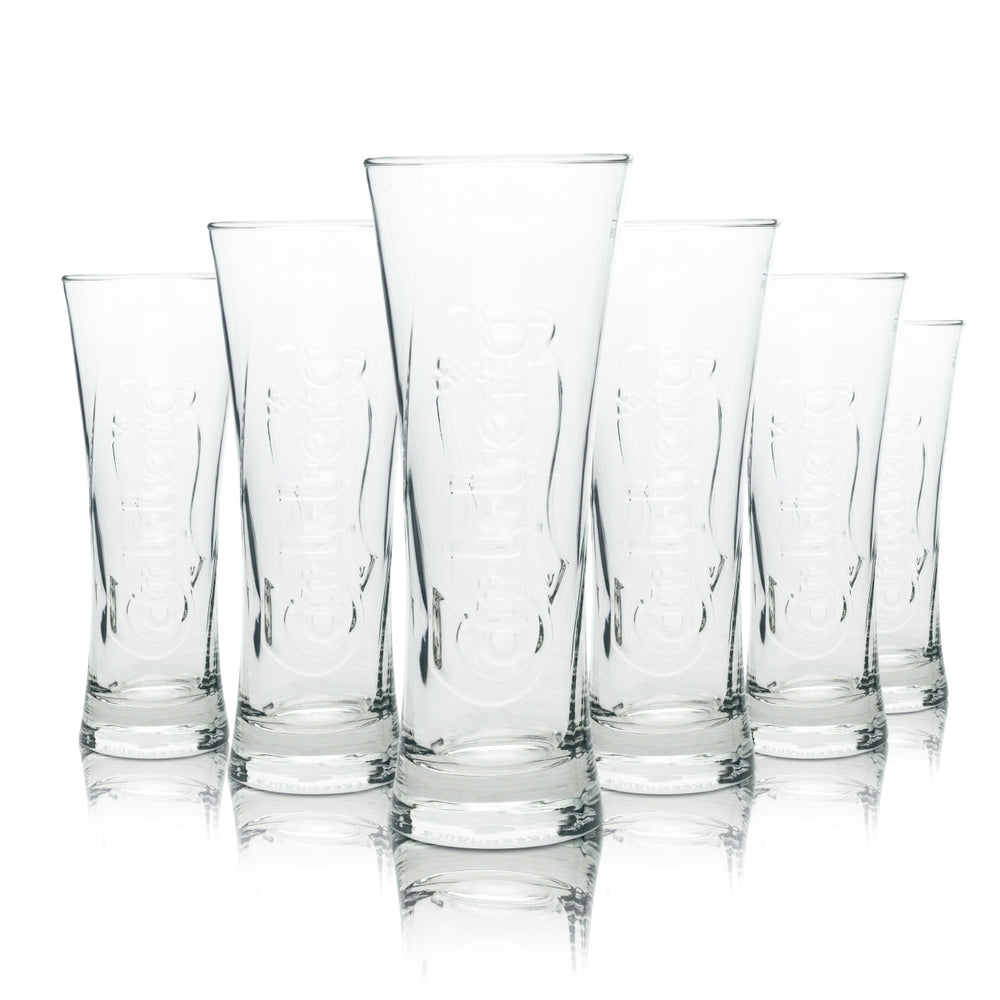 6 bicchieri Carlsberg da 0,4 l a forma di coppa tulipano, calibrati, per uso gastronomico, per birra