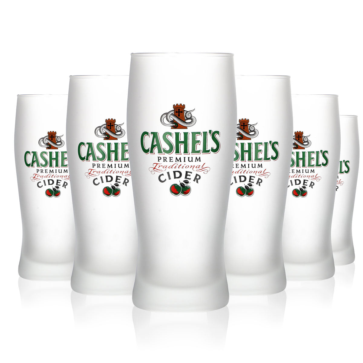 6 bicchieri Cashels da 0,4 l completamente satinati Irish Beer in vetro smerigliato – Vista 5