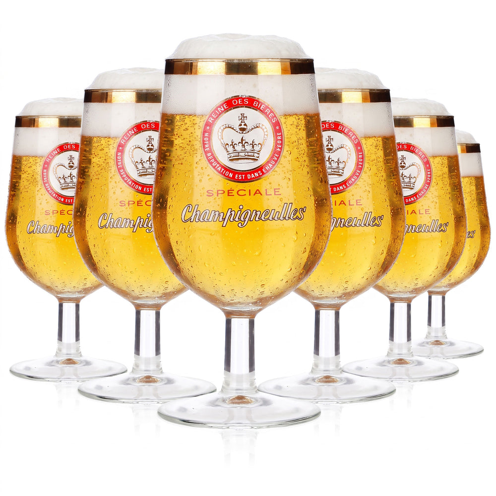 6 bicchieri da birra Champigneulles a calice da 0,25 l con bordo dorato Speciale (set da 6)