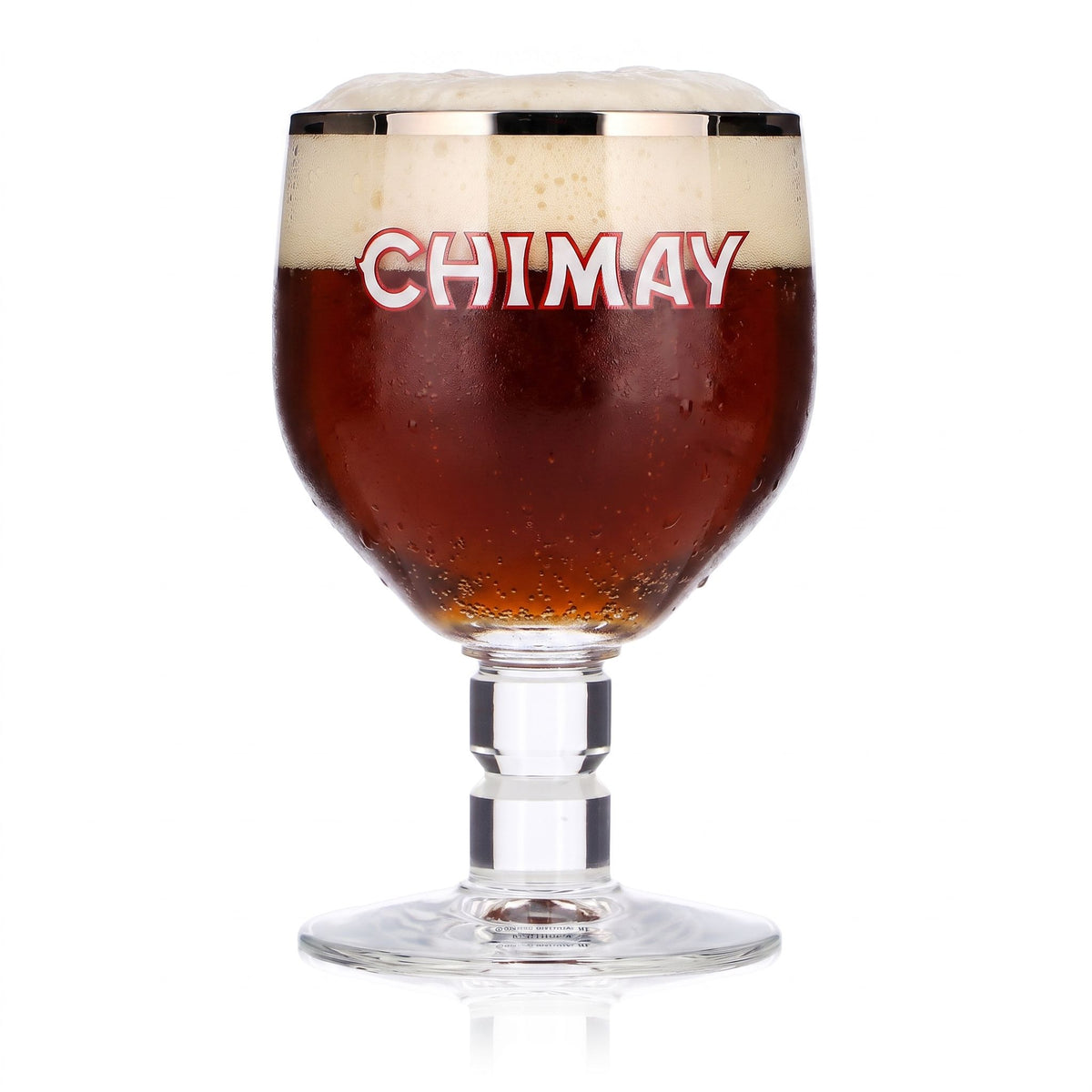 6 bicchieri da birra Chimay da 0,18 l, a forma di coppa con bordo argentato, Belgio – Vista 2