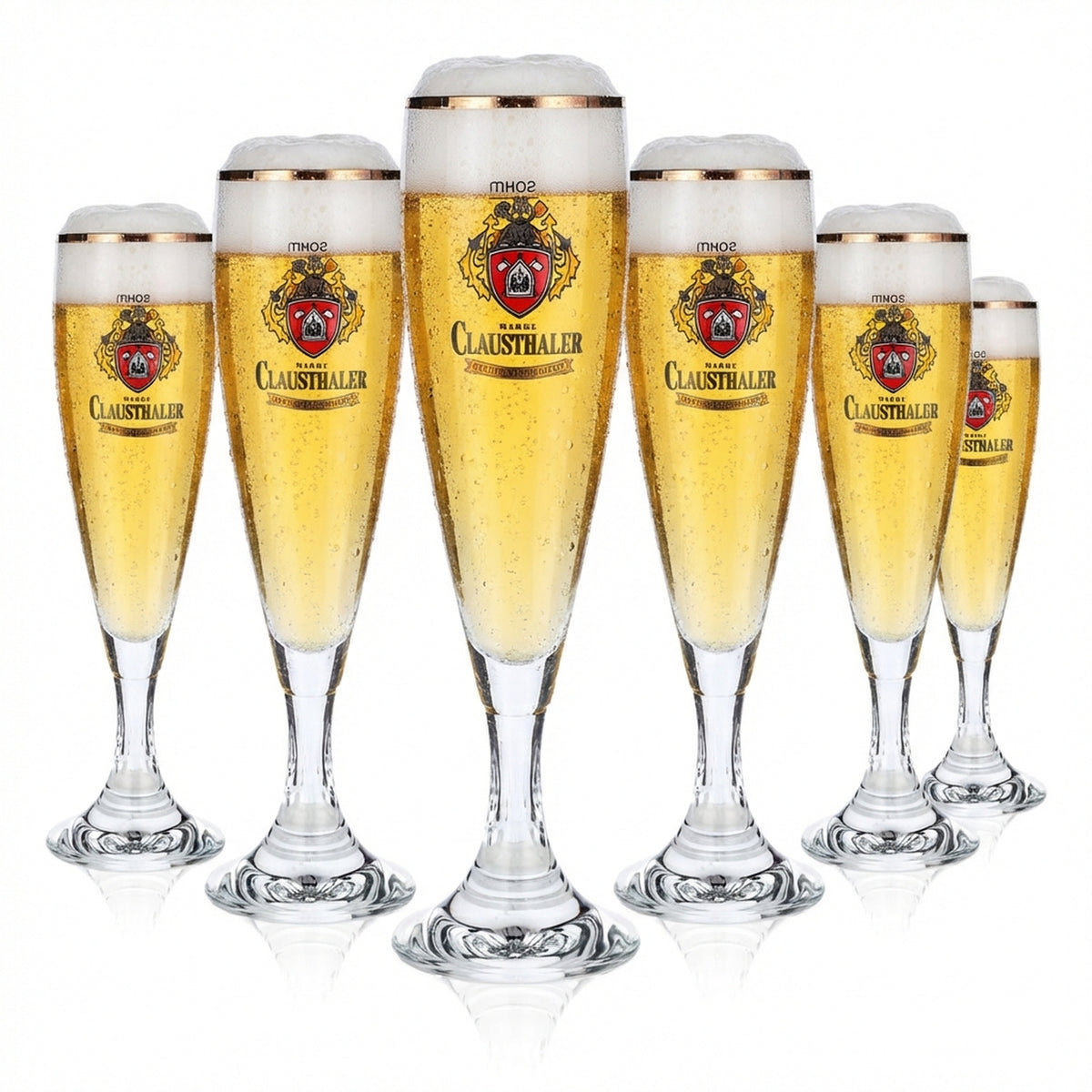 6 bicchieri da birra Clausthaler senza alcool Bicchieri da birra Bicchiere da birra 0,2 l