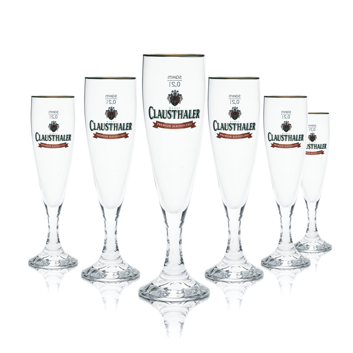 6 bicchieri Clausthaler 0,2 l a forma di coppa tulipano senza alcol Bicchieri da birra Birrificio Ristorazione Bar