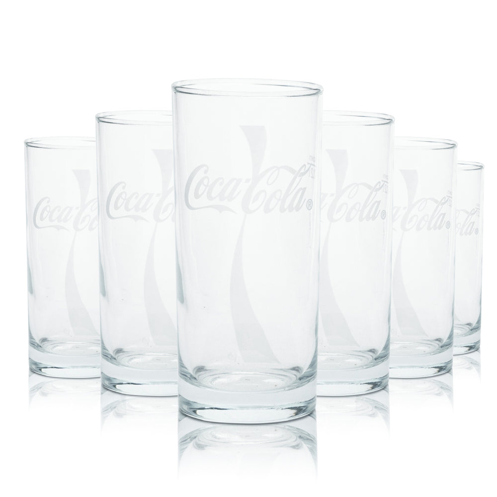 6 bicchieri Coca Cola da 0,2 l per bibite analcoliche, long drink, bar, ristoranti, Coke