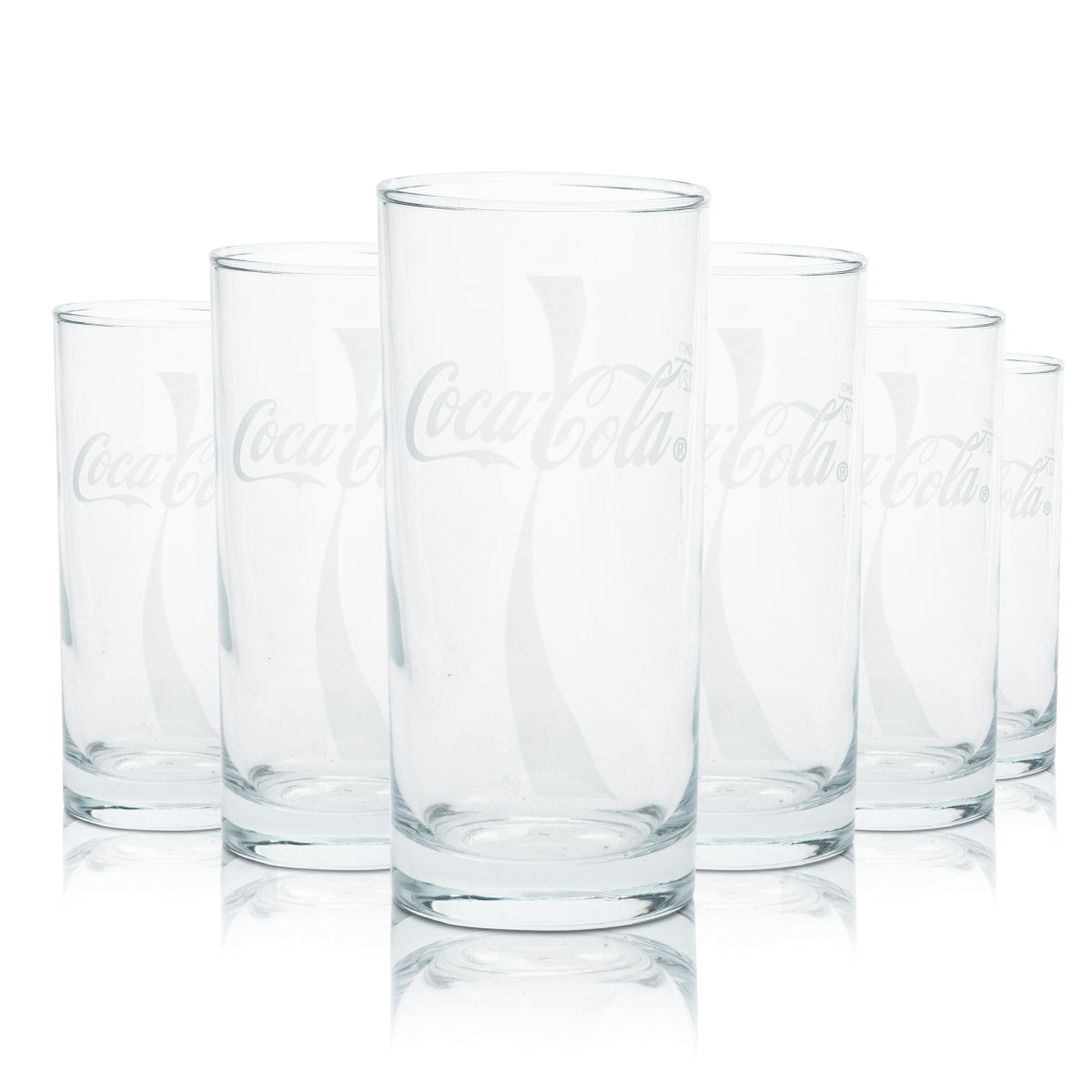 6 bicchieri Coca Cola da 0,2 l per bibite analcoliche, long drink, bar, ristoranti, Coke