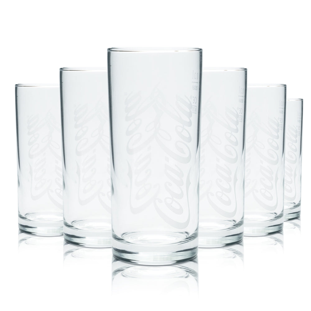 6 bicchieri Coca Cola 0,3 l Wave Bicchieri per bevande analcoliche Gastro Pub Limo Mix Bar