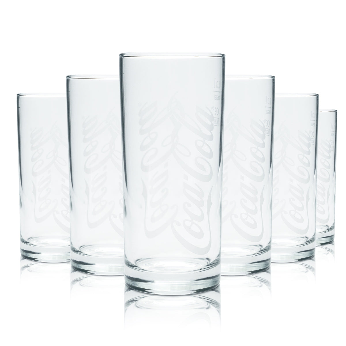 6 bicchieri Coca Cola 0,3 l Wave Bicchieri per bevande analcoliche Gastro Pub Limo Mix Bar