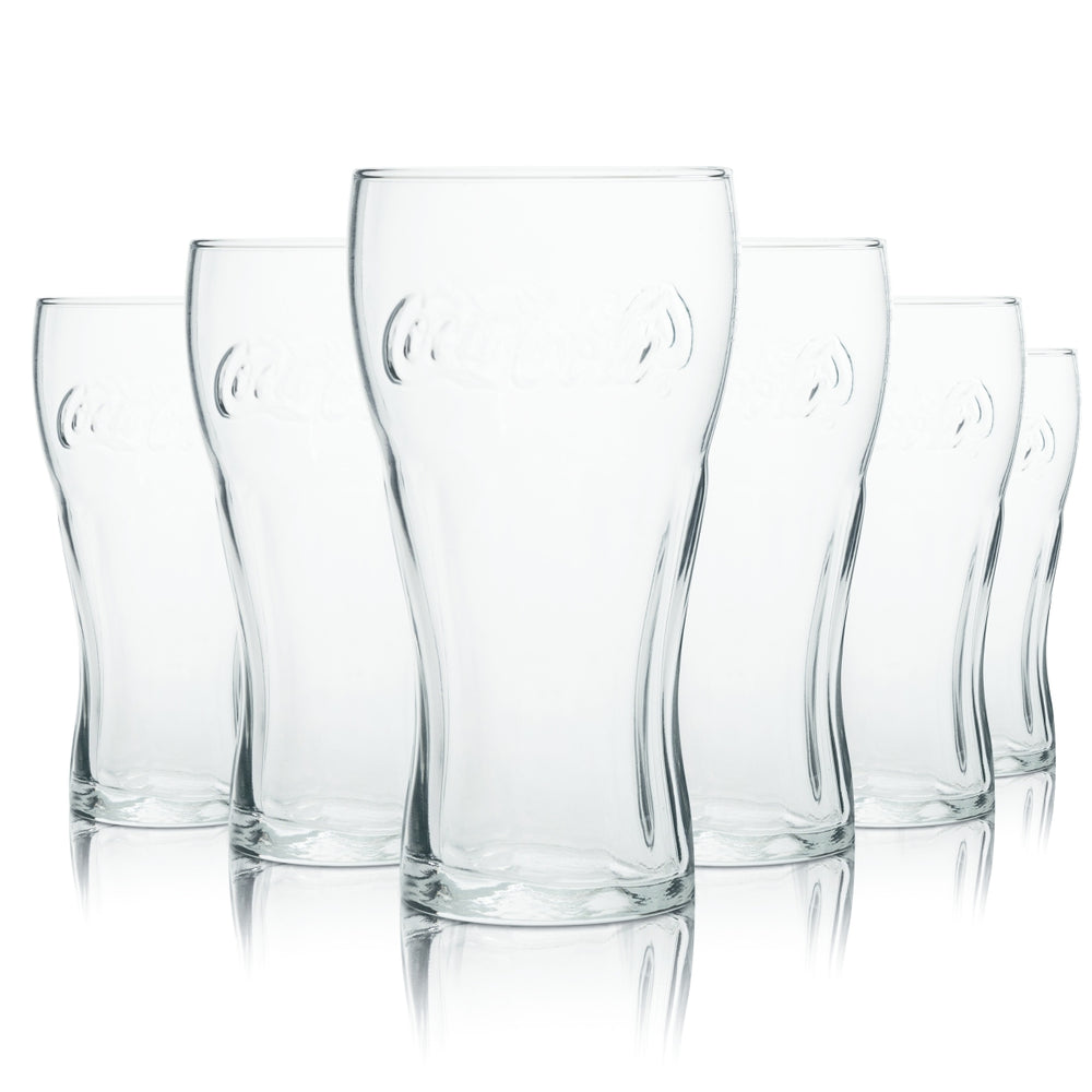 6 bicchieri Coca Cola 0,5 l Contour Softdrink Limo Bicchieri da bar Gastro Kneipe Bistro