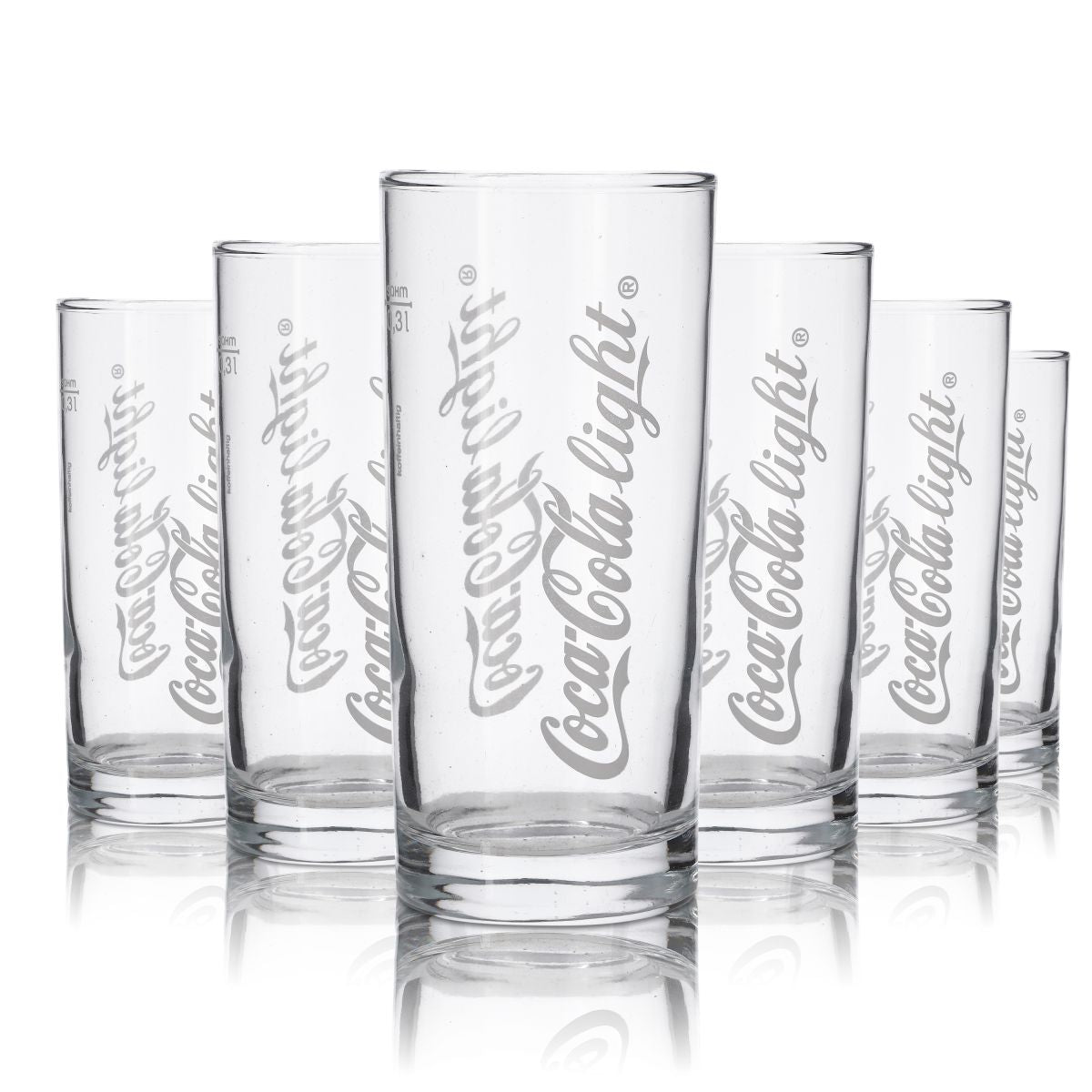 6 bicchieri in vetro Coca Cola Retro Kult "Coca Cola Light 0,3 l Logo verticale