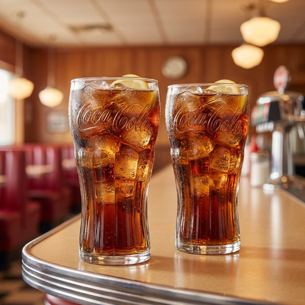 6 bicchieri Coca Cola da 0,3 l per bevande analcoliche, set con scritta in rilievo iconica – Vista 2