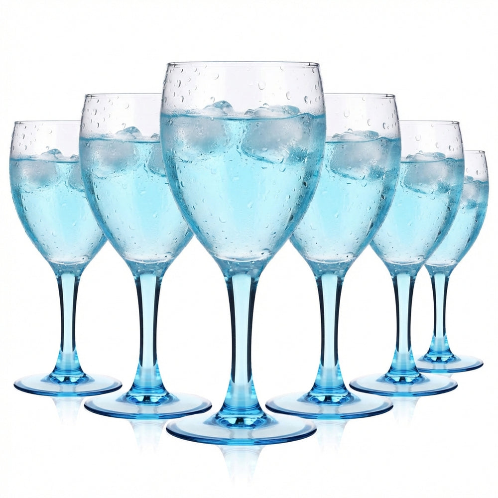 6 bicchieri da acqua Cool Blue 0,19 l Bicchieri da acqua Calice Base blu