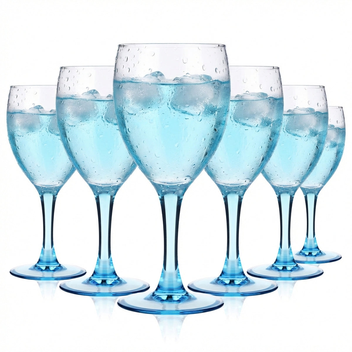 6 bicchieri da acqua Cool Blue 0,19 l Bicchieri da acqua Calice Base blu