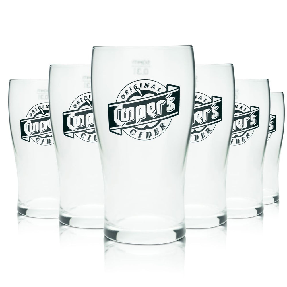 6 bicchieri da birra Coopers Cider 0,3 l Willi Becher Pint Tulip Original Apfelwein