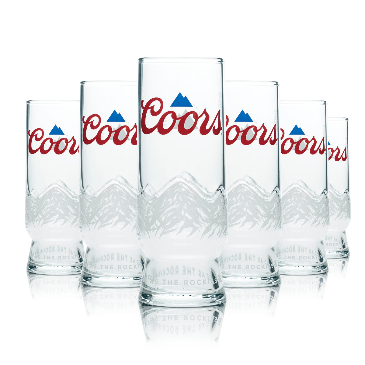 6 bicchieri da birra Coors 0,25 l, forma a tulipano, con rilievo, Inghilterra, Regno Unito, Half Pint – Vista 4