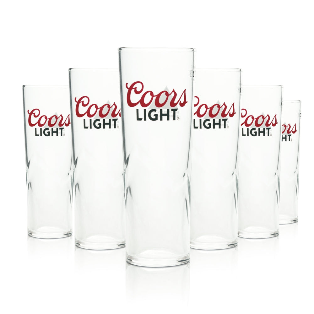 6 bicchieri da birra Coors Light da 0,3 l 1/2 pinta Tumbler UK Inghilterra Rar