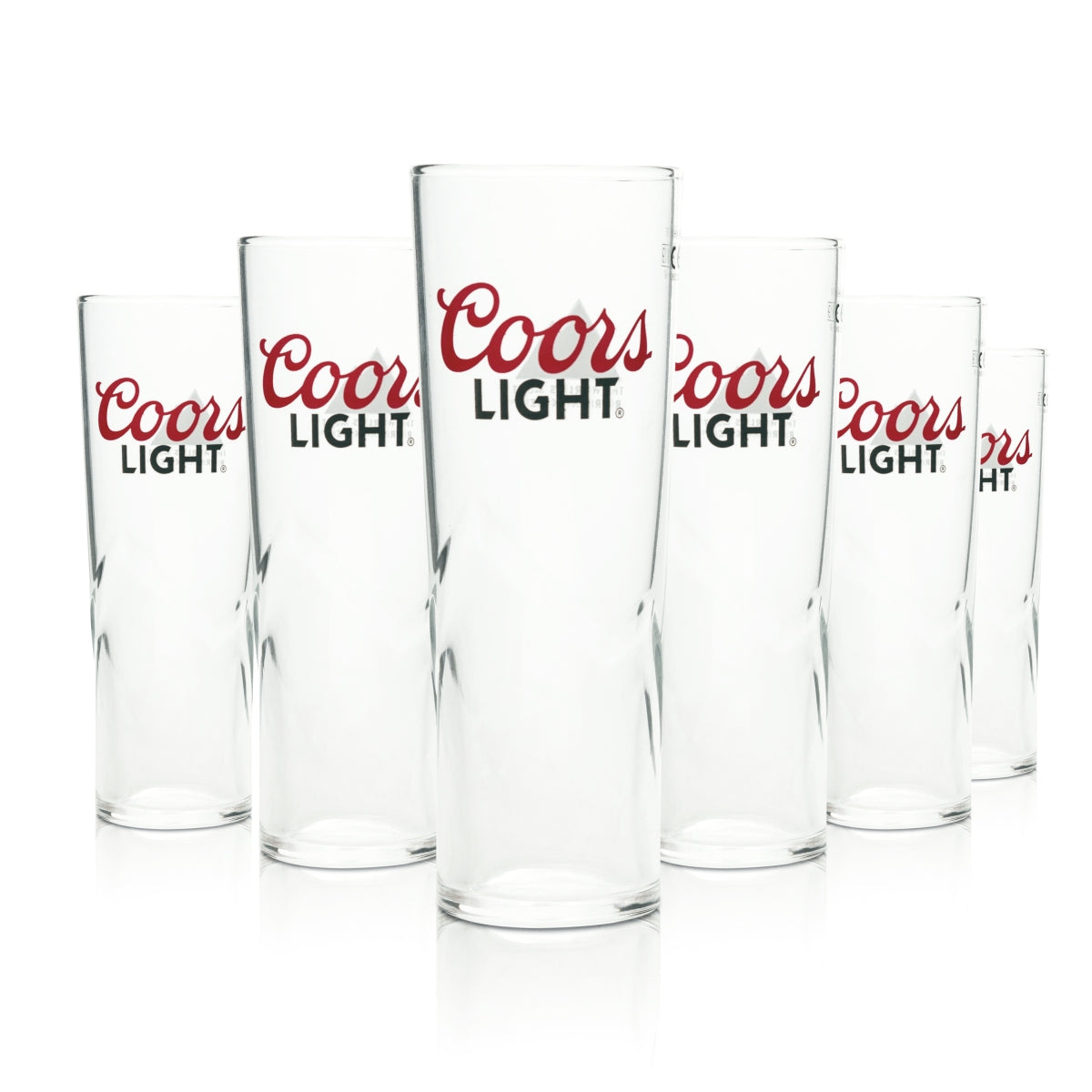 6 bicchieri da birra Coors Light da 0,3 l 1/2 pinta Tumbler UK Inghilterra Rar