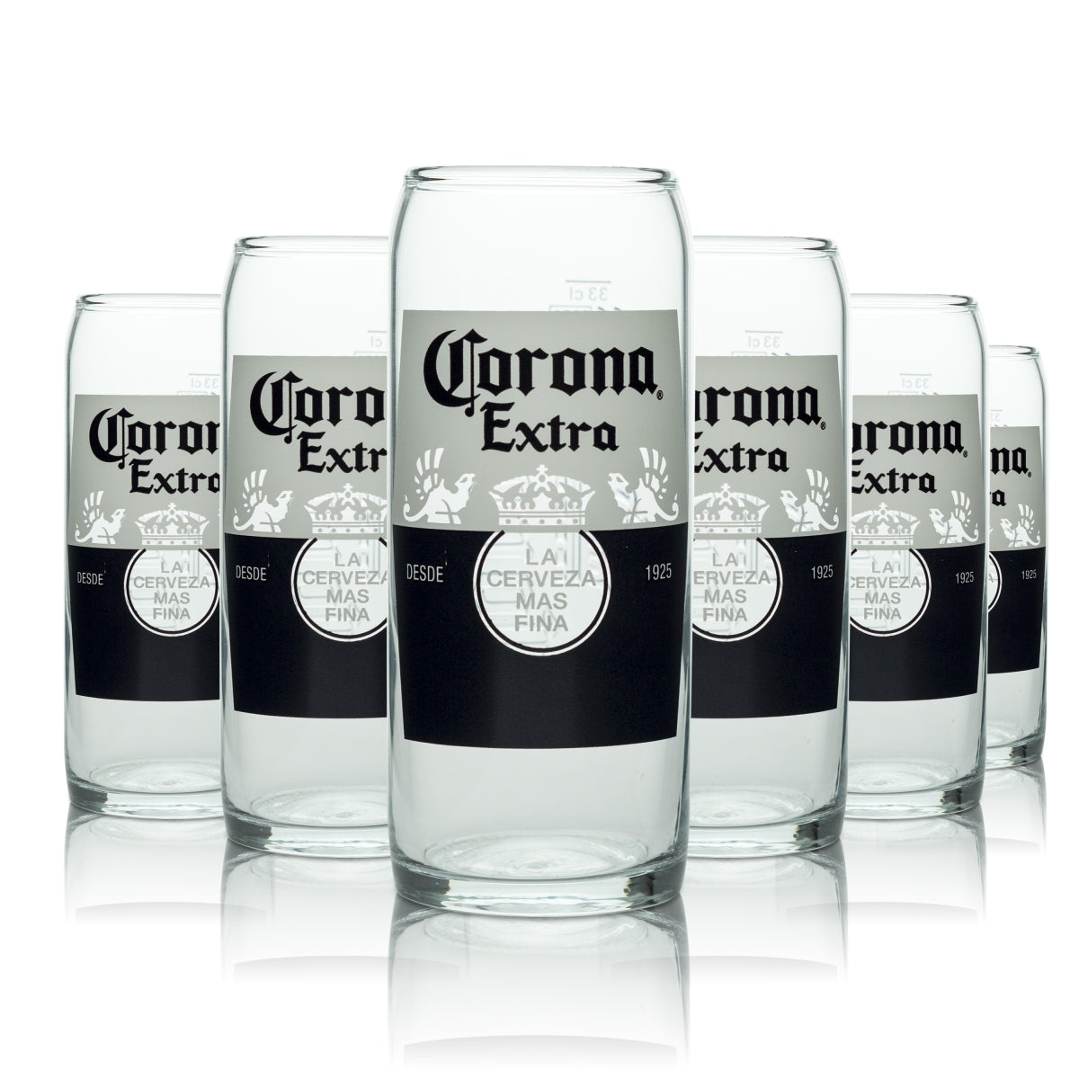 6 bicchieri da birra Corona 0,33 l, forma a calice, vetro gastronomico, birra leggera – Vista 2
