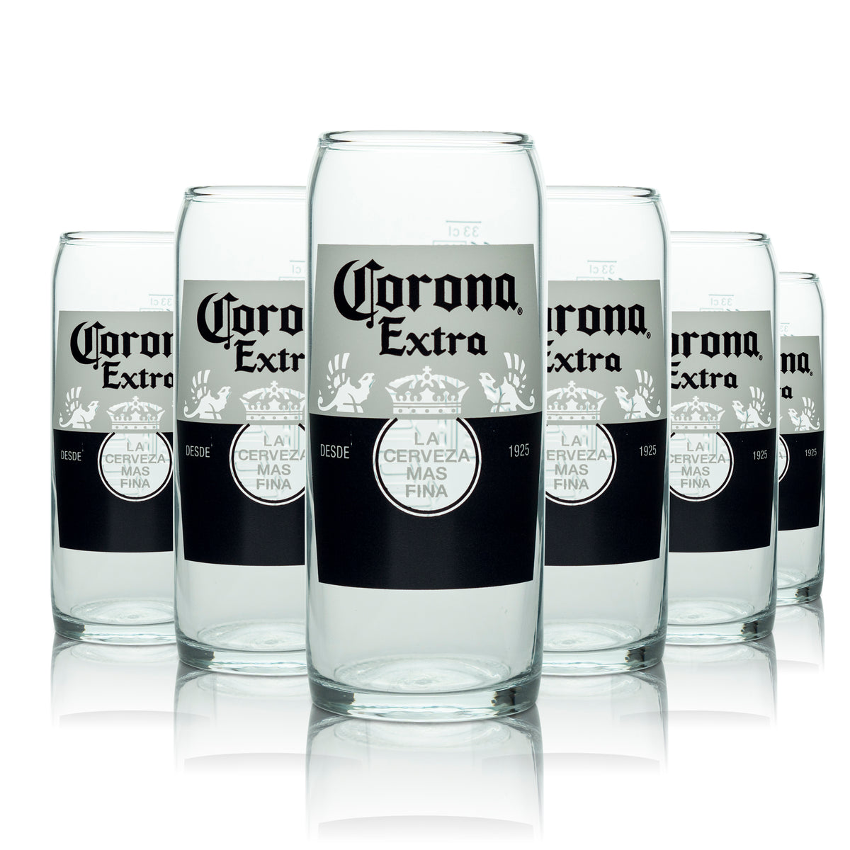 6 bicchieri da birra Corona 0,33 l, forma a calice, vetro gastronomico, birra leggera – Vista 6