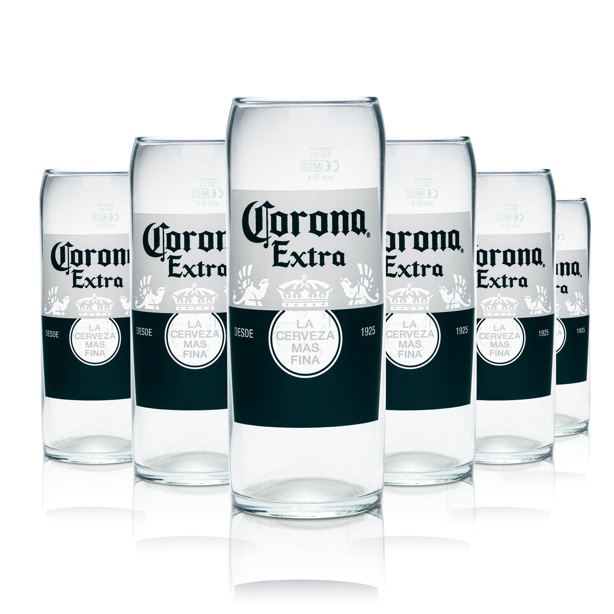Set di 6 bicchieri da birra Corona da 0,5 l - elegante rilievo calibrato per la ristorazione – Vista 8