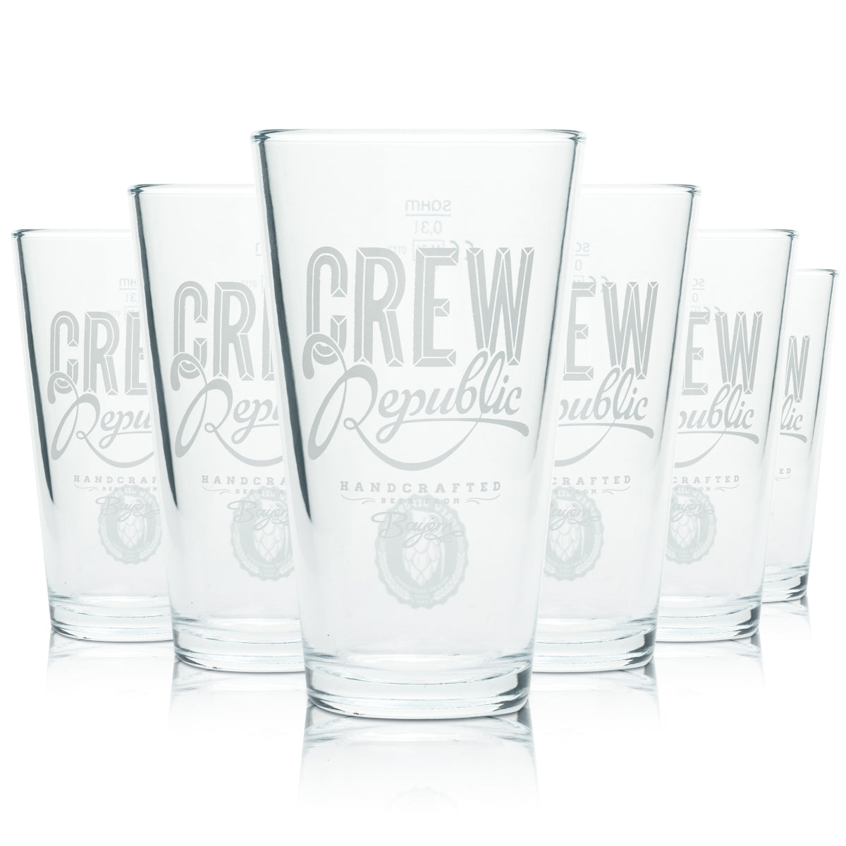 6 bicchieri da birra Crew Republic 0,3 l bicchieri American Lager Beer Frankonia Bar