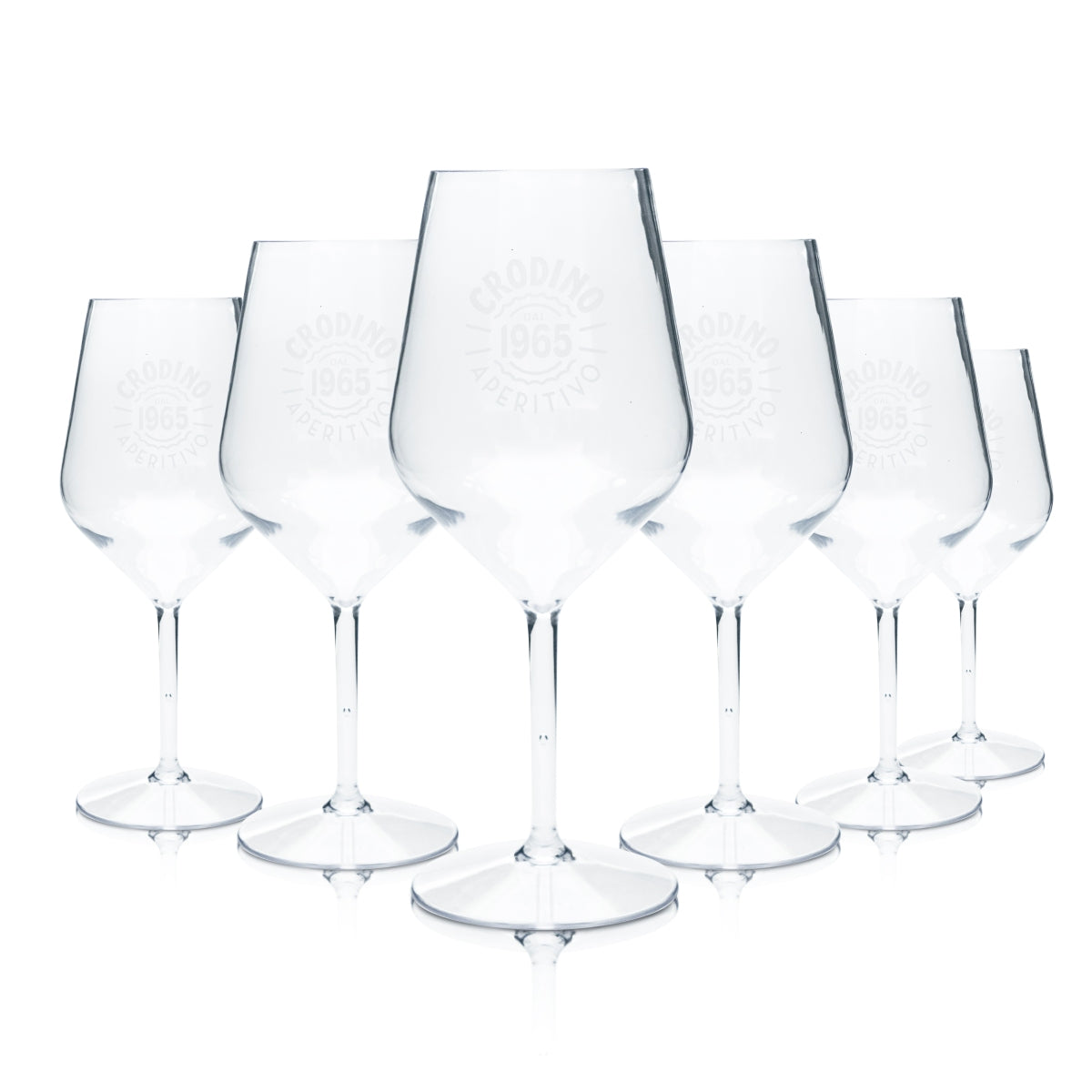 6 bicchieri da aperitivo in plastica Crodino 0,47 l, vetro, Tritan