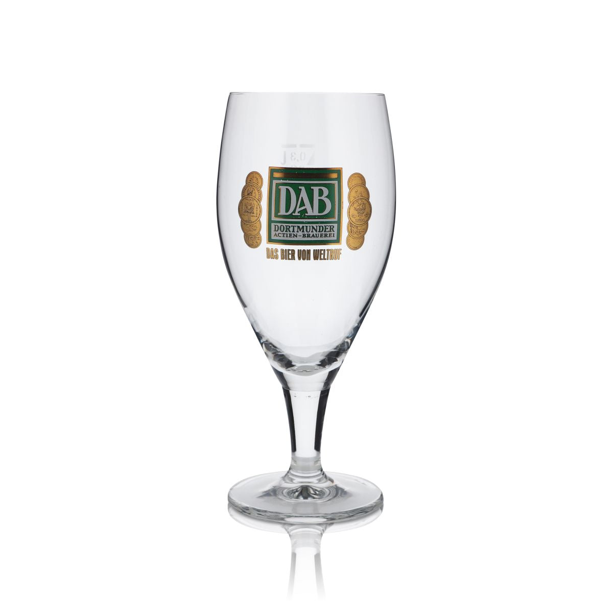 6 bicchieri DAB in vetro da 0,3 l, forma a tulipano, birra Dortmunder Aktien Brauerei, set – Vista 2