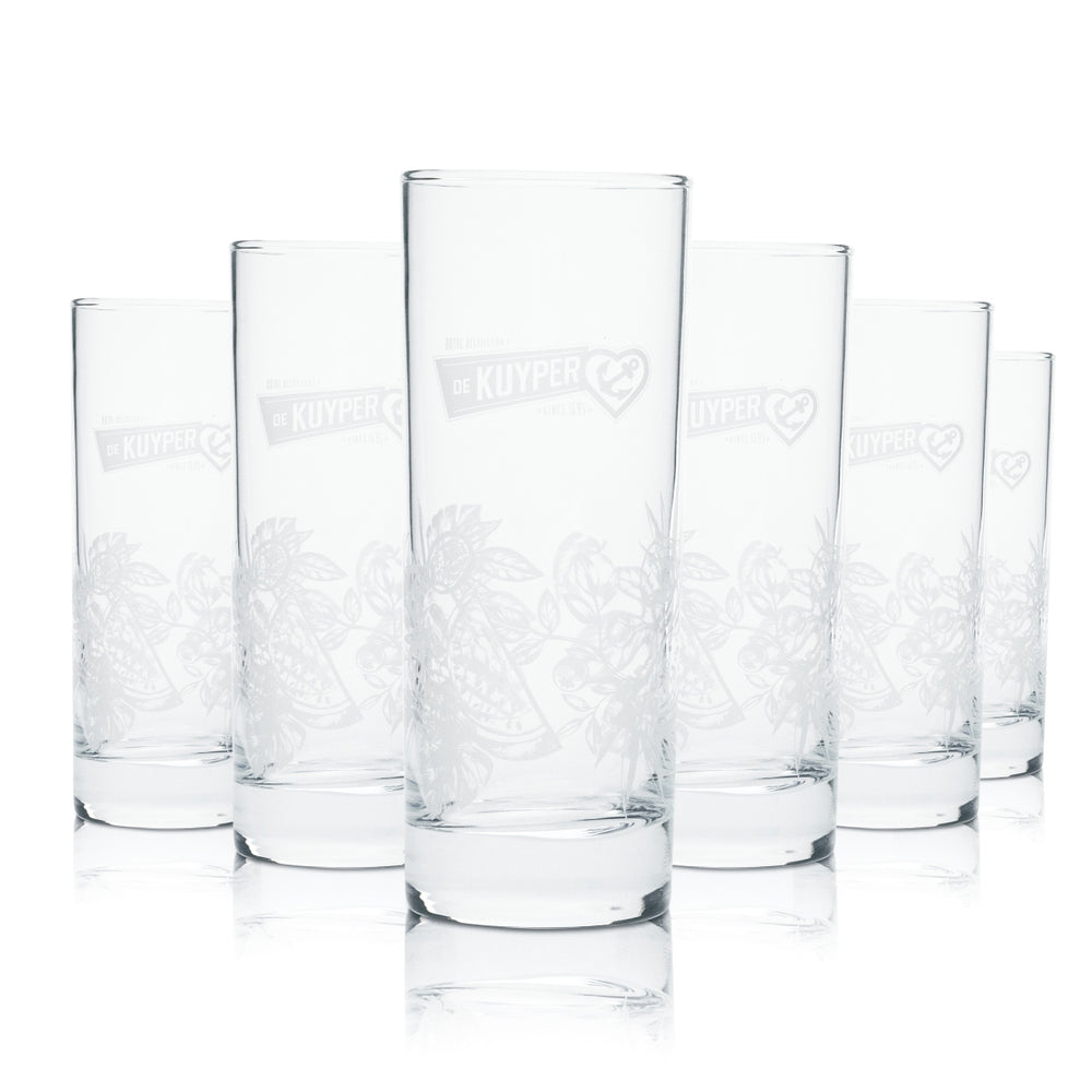 6 bicchieri da long drink De Kuyper 0,3 l con stampa di design Bicchieri da liquore Paesi Bassi Bar