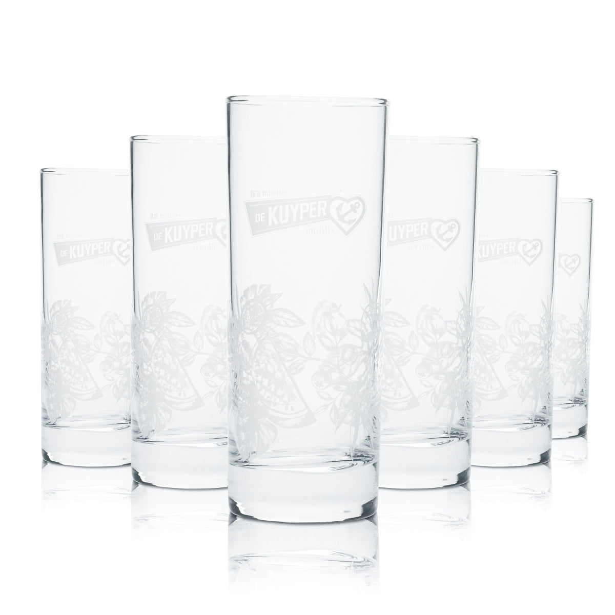 6 bicchieri da long drink De Kuyper 0,3 l con stampa di design Bicchieri da liquore Paesi Bassi Bar
