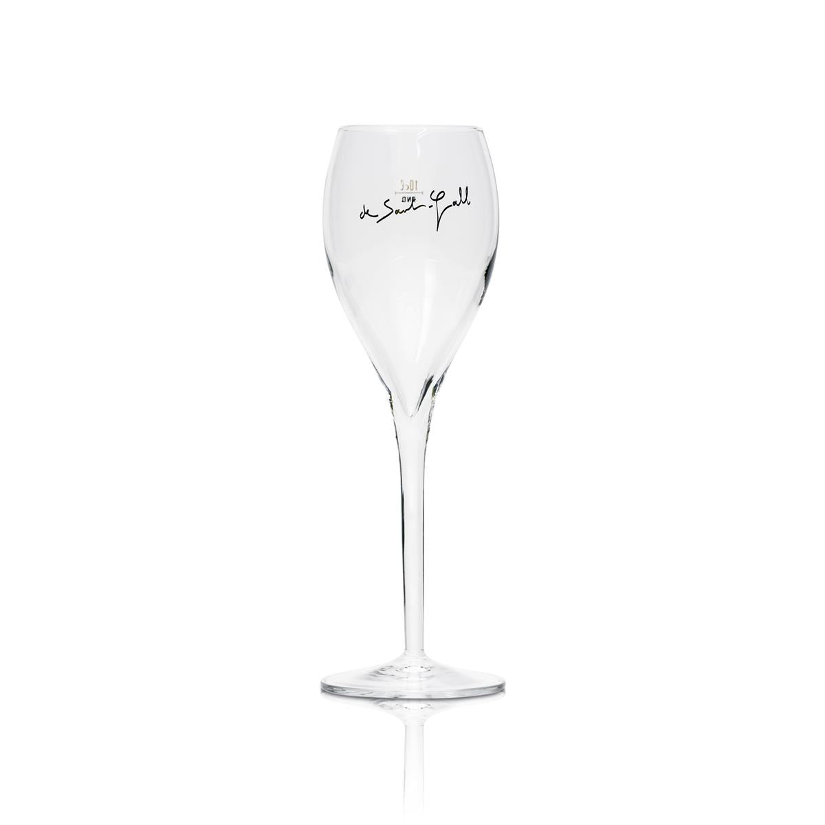 6 flûte da champagne De Saint Gall con scritta dorata – Vista 2