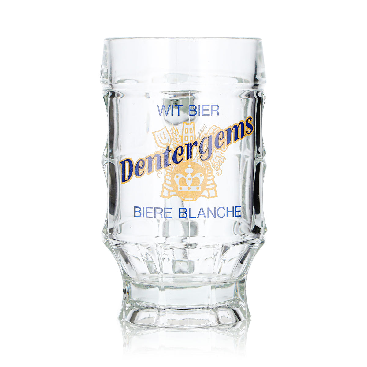 6 bicchieri da birra Dentergems da 0,25 l, forma a boccale, con scritta blu e dettagli gialli (set da 6) – Vista 3