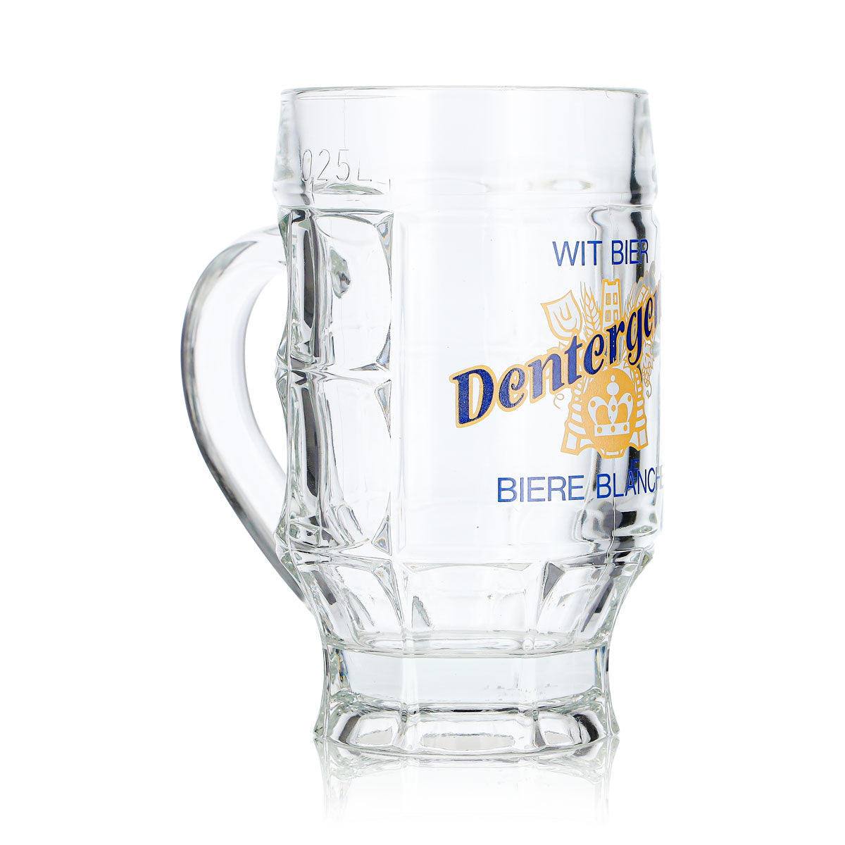 6 bicchieri da birra Dentergems da 0,25 l, forma a boccale, con scritta blu e dettagli gialli (set da 6) – Vista 4