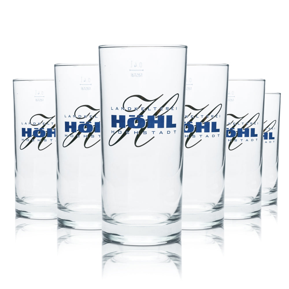 6x Bicchiere da sidro Apfelwein di Hochstädter 0,4 l Bicchieri Landkelterei Höhl Bar