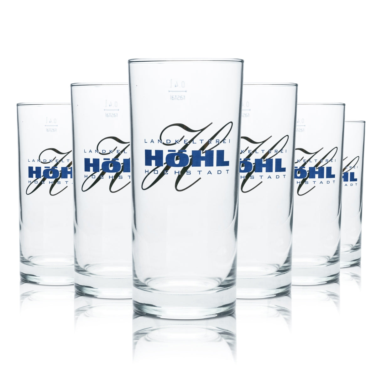 6x Bicchiere da sidro Apfelwein di Hochstädter 0,4 l Bicchieri Landkelterei Höhl Bar