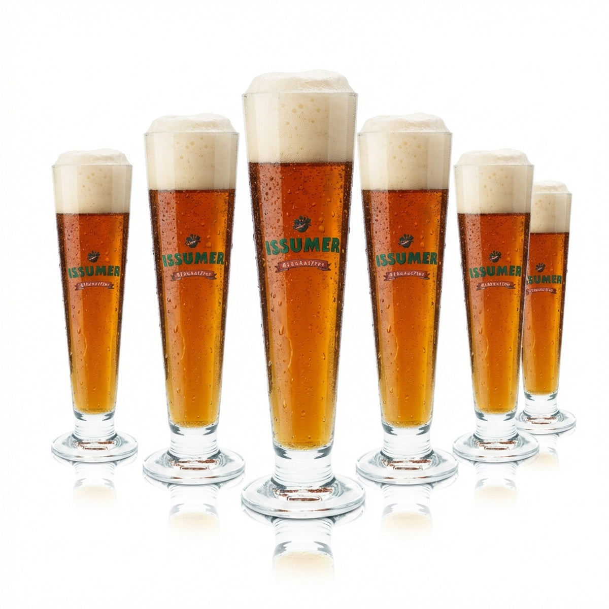 6 bicchieri da birra Diebels 0,3 l a forma di coppa tulipano Issumer senza alcol bicchieri da bar