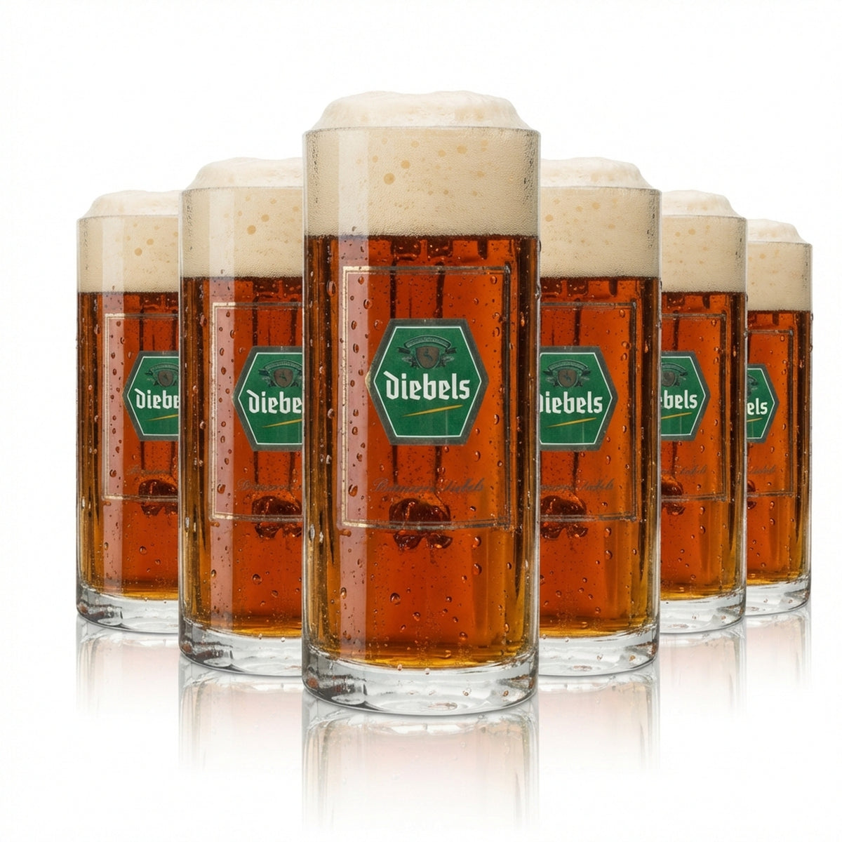 6 bicchieri da birra Diebels 0,4 l boccale Sahm