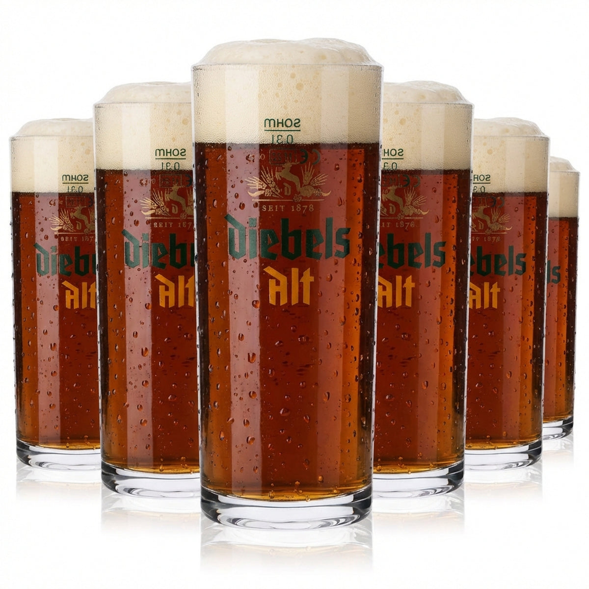 6 bicchieri da birra Diebels Bicchiere da birra Altbier 0,3 l Bicchieri da birra "Diebels Alt" Bicchieri Rastal