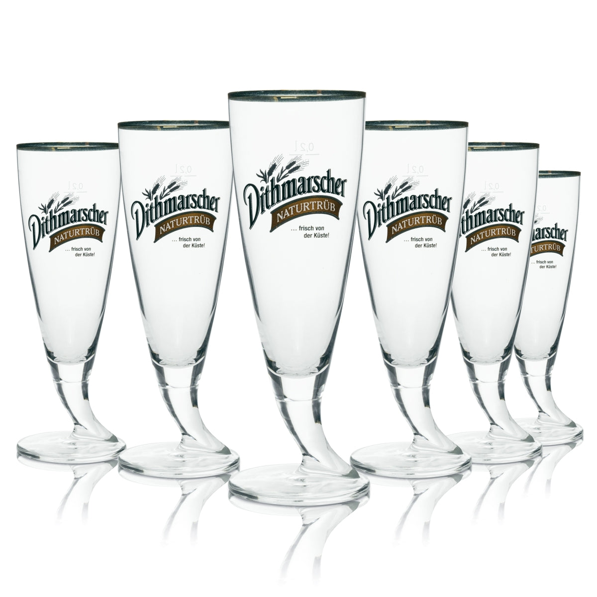 6 bicchieri da birra Dithmarscher 0,2 l, non filtrati, forma a coppa, Ritzenhoff