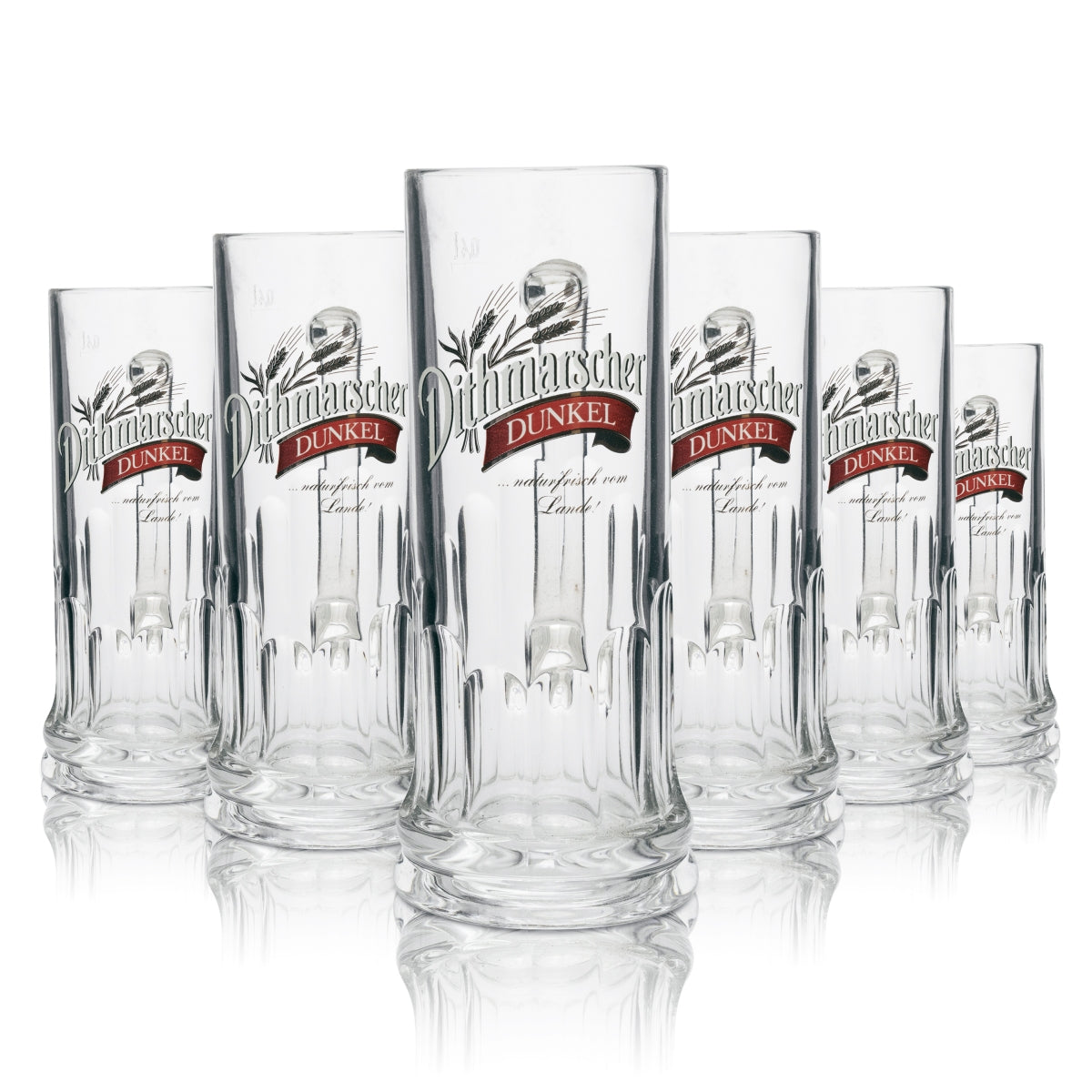 6 bicchieri da birra Dithmarscher 0,4 l, boccale scuro Seidel Rastal